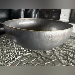 STUDIO A HOME LUXURY home goods brand! Beautiful metal bowl, 17”W x 6” NWOT
